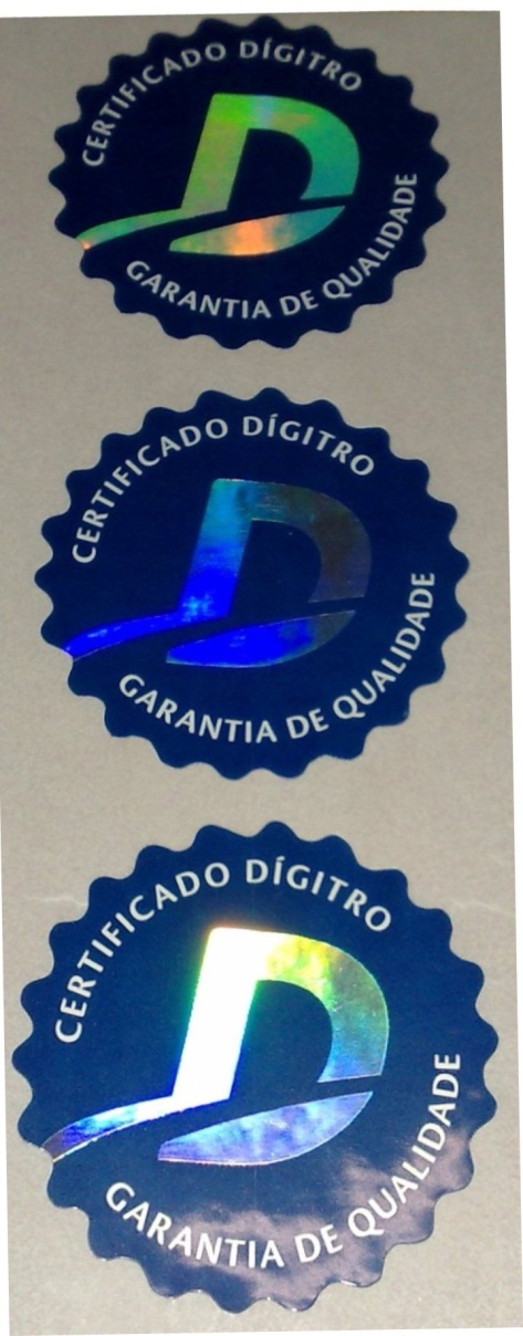 Etiqueta em Hotstamping Holográfico Fundo Branco - FOTO 1