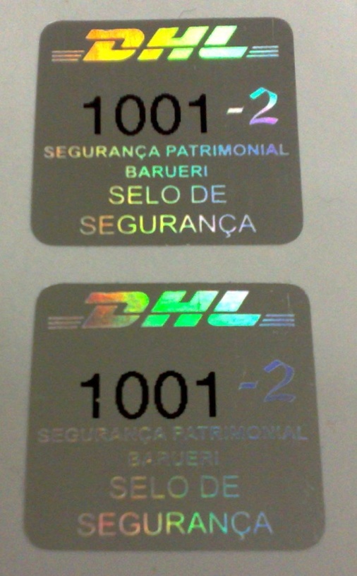 Etiqueta Holográfica Fundo Prata Brilho - FOTO 1