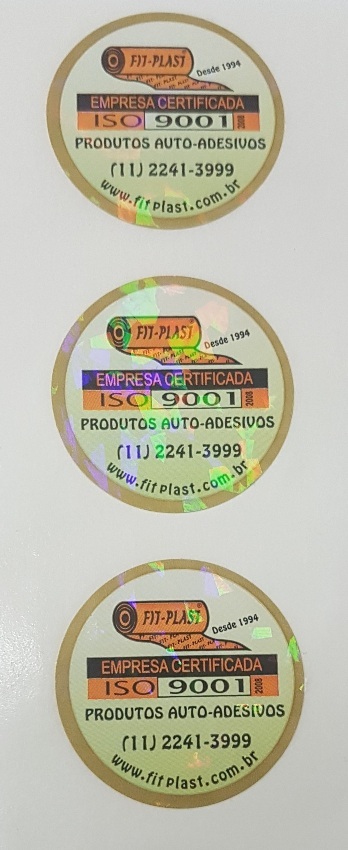 Etiqueta com Cobertura Holográfica - FOTO 1