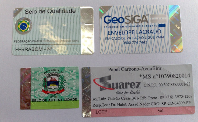Etiquetas de Segurança Holográficas - FOTO 1