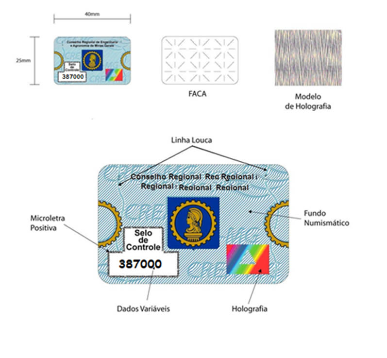 Selos de Segurança com Microletras - FOTO 1