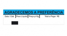 Etiqueta para Balança Térmica