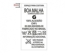 Etiquetas de Composição nylon resinado para Confecção