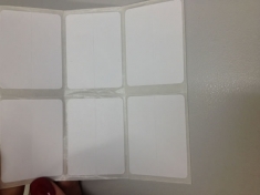 Etiqueta Couchê Duplo uso Adesiva - FOTO 5