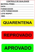 Etiqueta de Controle de Qualidade