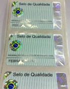 Lacre com holografia de segurança