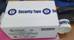 Fita de Empacotamento VOID Especial de Segurança - Branca e Azul - FOTO 3