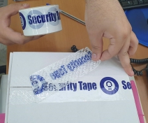 Fita de Empacotamento VOID Especial de Segurança - Branca e Azul - FOTO 9