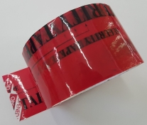 Fita de Empacotamento VOID Especial de Segurança - Vermelha e Preta - FOTO 2